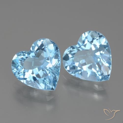 Shop natural 5.84ct Bleu ciel Topaze gems, Cœur, from Brésil at GemSelect. In stock, global shipping!