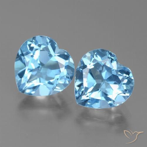5.91ctw Naturel Bleu ciel Topaze, Cœur, VVS