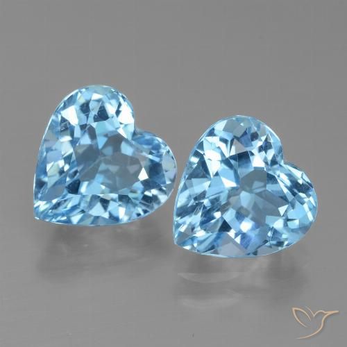 6.04ctw Naturel Bleu ciel Topaze, Cœur, VVS
