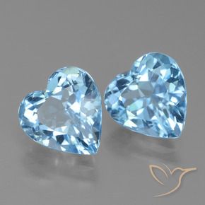 Shop natural 6.04ct Bleu ciel Topaze gems, Cœur, from Brésil at GemSelect. In stock, global shipping!