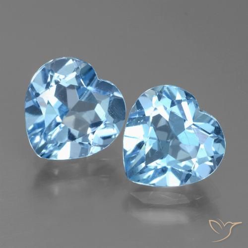 Shop natural 5.92ct Bleu Suisse Topaze gems, Cœur, from Brésil at GemSelect. In stock, global shipping!