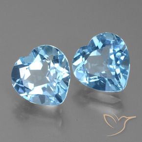 Shop natural 5.92ct Bleu Suisse Topaze gems, Cœur, from Brésil at GemSelect. In stock, global shipping!