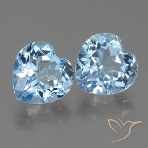 Shop natural 6.41ct Bleu ciel Topaze gems, Cœur, from Brésil at GemSelect. In stock, global shipping!