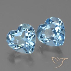 Shop natural 6.29ct Bleu ciel Topaze gems, Cœur, from Brésil at GemSelect. In stock, global shipping!