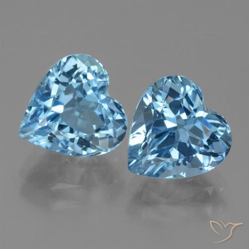6.85ctw Naturel Bleu Suisse Topaze, Cœur, VVS