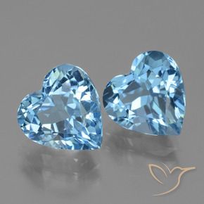 Shop natural 6.85ct Bleu Suisse Topaze gems, Cœur, from Brésil at GemSelect. In stock, global shipping!