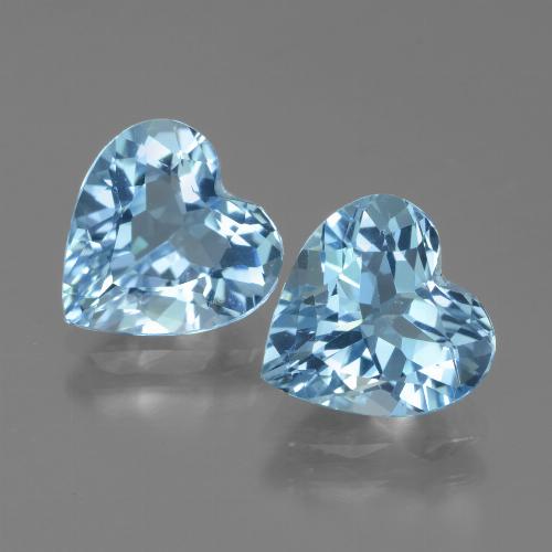 Achetez naturel 5.33ct Bleu ciel Topaze gems, Forme de coeur, En provenance Brésil chez GemSelect. En stock, livraison internationale!