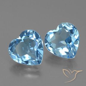 Shop natural 5.54ct Bleu ciel Topaze gems, Cœur, from Brésil at GemSelect. In stock, global shipping!