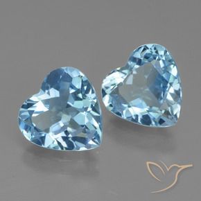 Shop natural 5.30ct Bleu ciel Topaze gems, Cœur, from Brésil at GemSelect. In stock, global shipping!