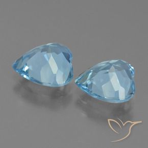Shop natural 5.30ct Bleu ciel Topaze gems, Cœur, from Brésil at GemSelect. In stock, global shipping!