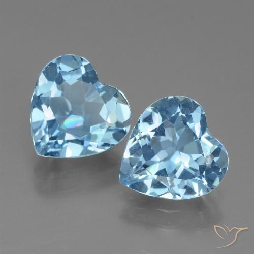 5.21ctw Naturel Bleu ciel Topaze, Cœur, VVS