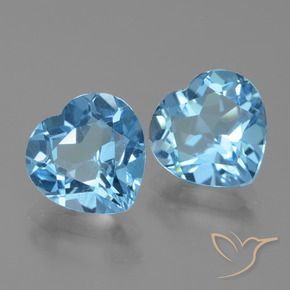 Shop natural 5.95ct Bleu ciel Topaze gems, Cœur, from Brésil at GemSelect. In stock, global shipping!