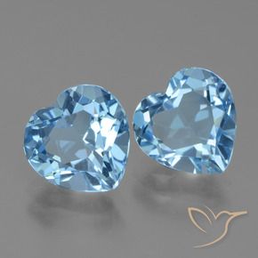 Shop natural 6.13ct Bleu ciel Topaze gems, Cœur, from Brésil at GemSelect. In stock, global shipping!