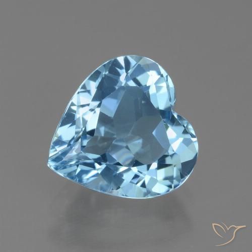 2.73ct Naturel Bleu ciel Topaze, Cœur, VVS