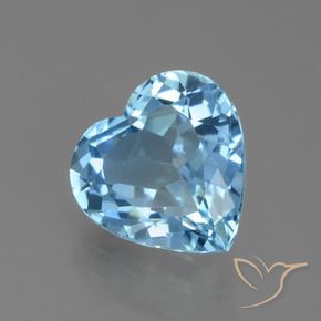 Topaze Bleu ciel naturelle Cœur, 2.73 ct, VVS