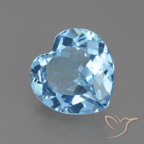 Topaze Bleu ciel naturelle Cœur, 2.76 ct, VVS