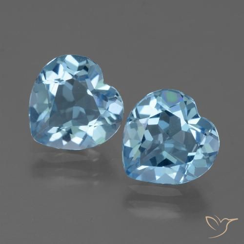 5.36ctw Naturel Bleu ciel Topaze, Cœur, VVS-VS