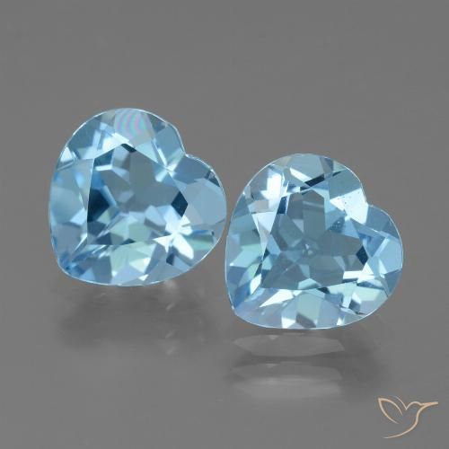 5.48ctw Naturel Bleu Suisse Topaze, Cœur, VVS