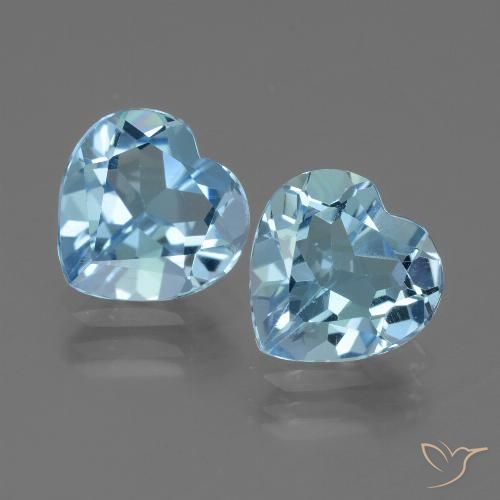 5.36ctw Naturel Bleu Suisse Topaze, Cœur, VVS