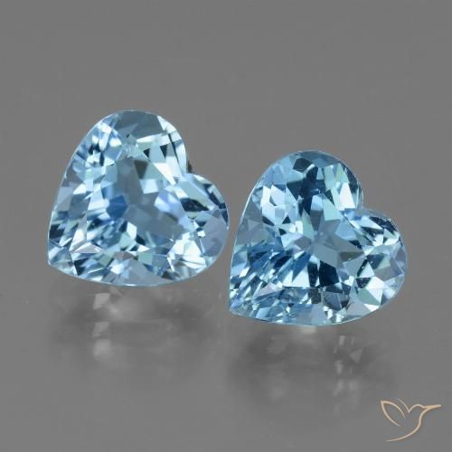 6.13ctw Naturel Bleu Suisse Topaze, Cœur, VVS