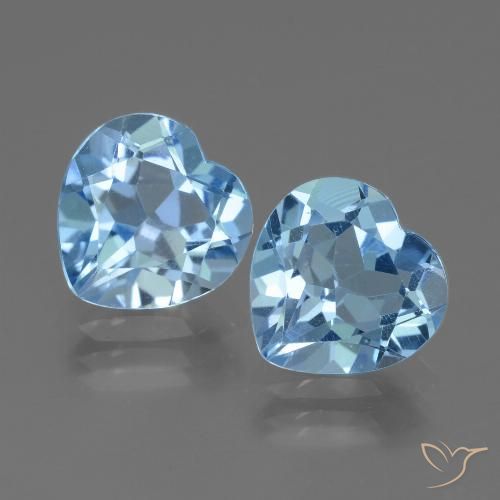 5.44ctw Naturel Bleu ciel Topaze, Cœur, VVS