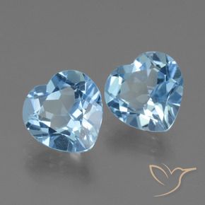 Shop natural 5.44ct Bleu ciel Topaze gems, Cœur, from Brésil at GemSelect. In stock, global shipping!