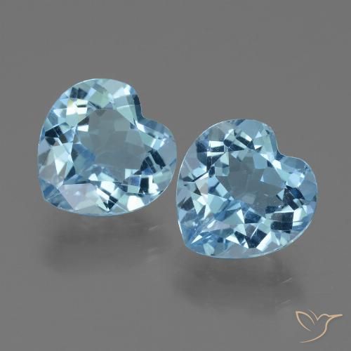 6.08ctw Naturel Bleu ciel Topaze, Cœur, VVS