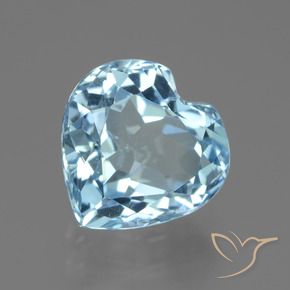 Topaze Bleu Suisse naturelle Cœur, 3.23 ct, VVS