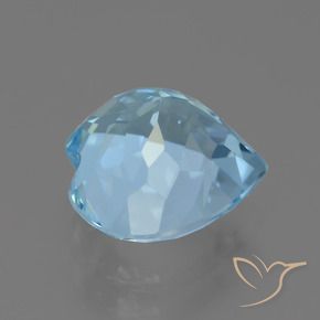 Topaze Bleu Suisse naturelle Cœur, 3.23 ct, VVS