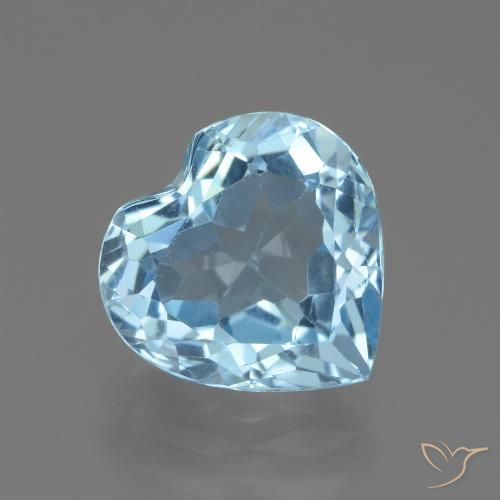 Topaze Bleu ciel naturelle Cœur, 2.83 ct, VVS
