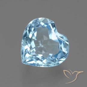 Topaze Bleu ciel naturelle Cœur, 2.83 ct, VVS