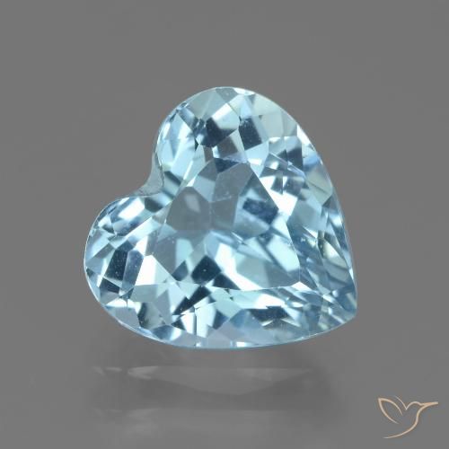 2.87ct Naturel Bleu ciel Topaze, Cœur, VVS