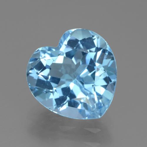3.14ct Naturel Bleu Suisse Topaze, Cœur, VVS