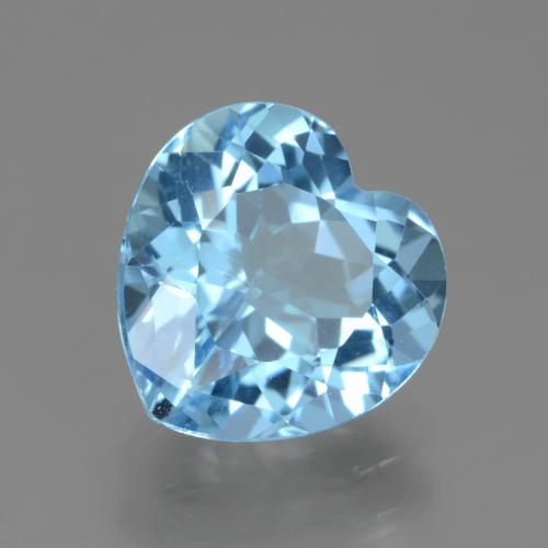 Topaze Bleu Suisse naturelle Cœur, 3.14 ct, VVS
