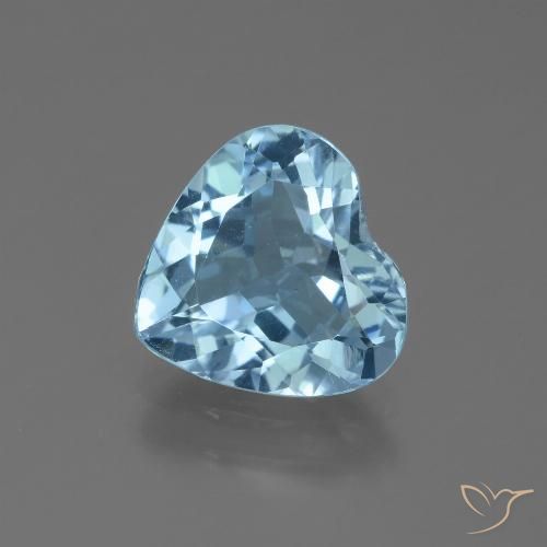 Topaze Bleu Suisse naturelle Cœur, 2.63 ct, VVS