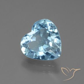 Topaze Bleu Suisse naturelle Cœur, 2.63 ct, VVS