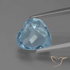 Topaze Bleu Suisse naturelle Cœur, 2.63 ct, VVS