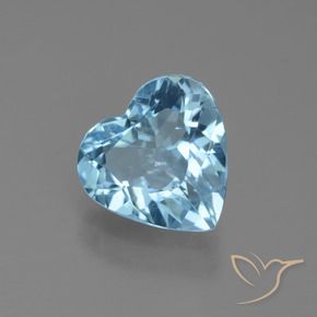 Topaze Bleu Suisse naturelle Cœur, 2.56 ct, VS