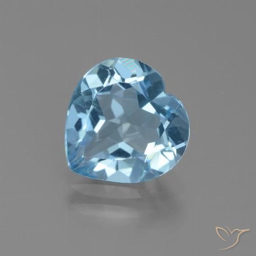 2.74ct Naturel Bleu ciel Topaze, Cœur, VVS
