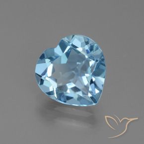 Topaze Bleu ciel naturelle Cœur, 2.74 ct, VVS