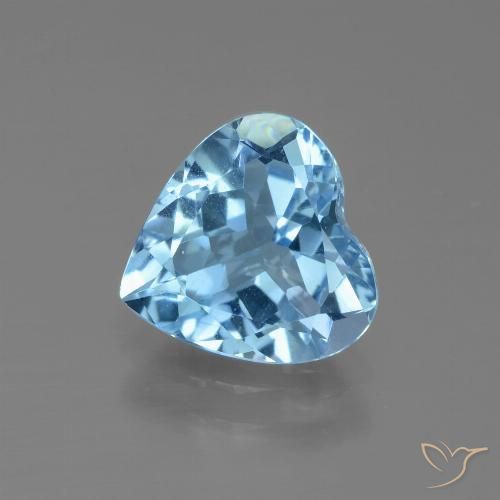 2.73ct Naturel Bleu ciel Topaze, Cœur, VVS