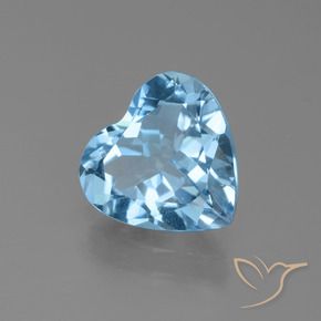 Topaze Bleu ciel naturelle Cœur, 2.73 ct, VVS