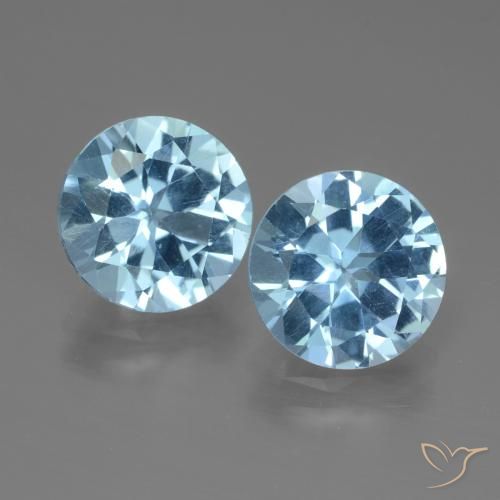 6.14ctw Naturel Bleu Suisse Topaze, Tour, VS