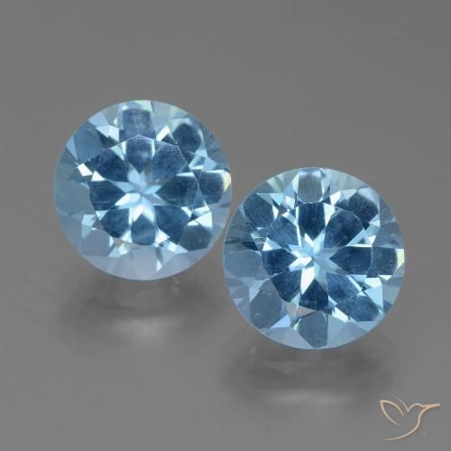 6.33ctw Naturel Bleu Suisse Topaze, Tour, VS
