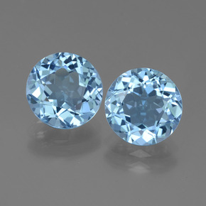 Achetez naturel 6,75ct bleue topaze gems, coupe roude, en provenance brésil chez gemselect. en stock, livraison internationale!