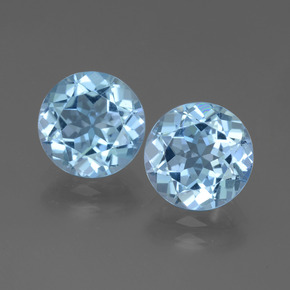Achetez naturel 6,28ct bleue topaze gems, coupe roude, en provenance brésil chez gemselect. en stock, livraison internationale!
