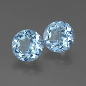 Achetez naturel 6,28ct bleue topaze gems, coupe roude, en provenance brésil chez gemselect. en stock, livraison internationale!