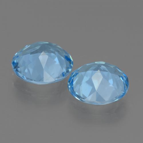 Achetez naturel 6.06ct Bleu ciel Topaze gems, Coupe roude, En provenance Brésil chez GemSelect. En stock, livraison internationale!