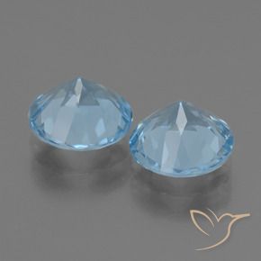 Achetez naturel 5.92ct Bleu Suisse Topaze gems, Coupe roude, En provenance Brésil chez GemSelect. En stock, livraison internationale!