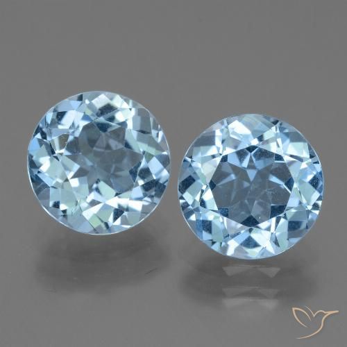6.40ctw Naturel Bleu ciel Topaze, Tour, VS